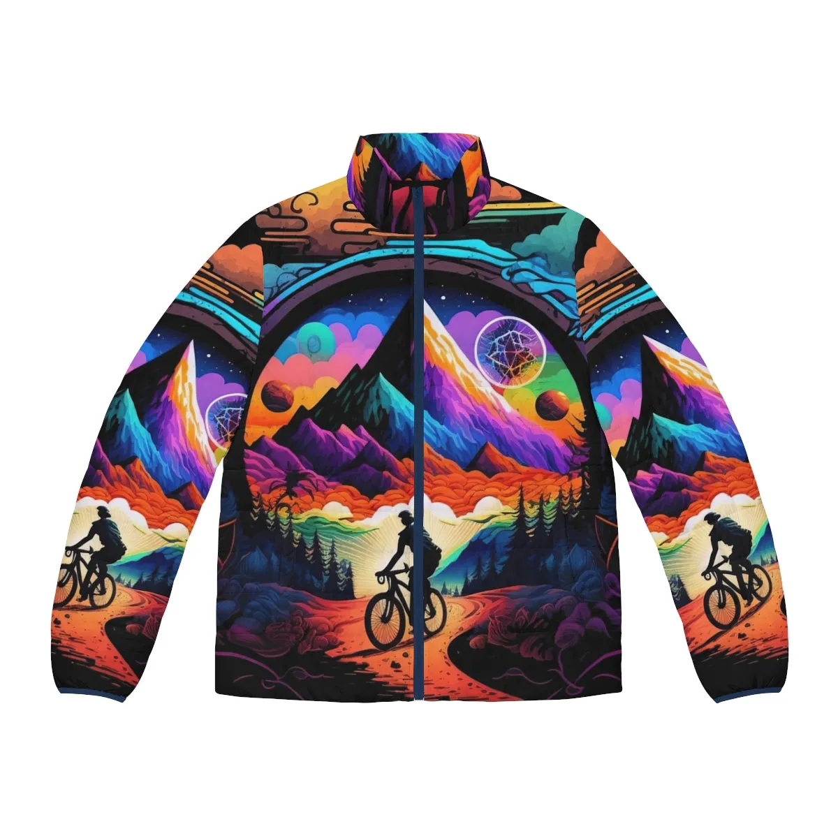 1943 Psychedelic Art Colorful Puffer Jacket