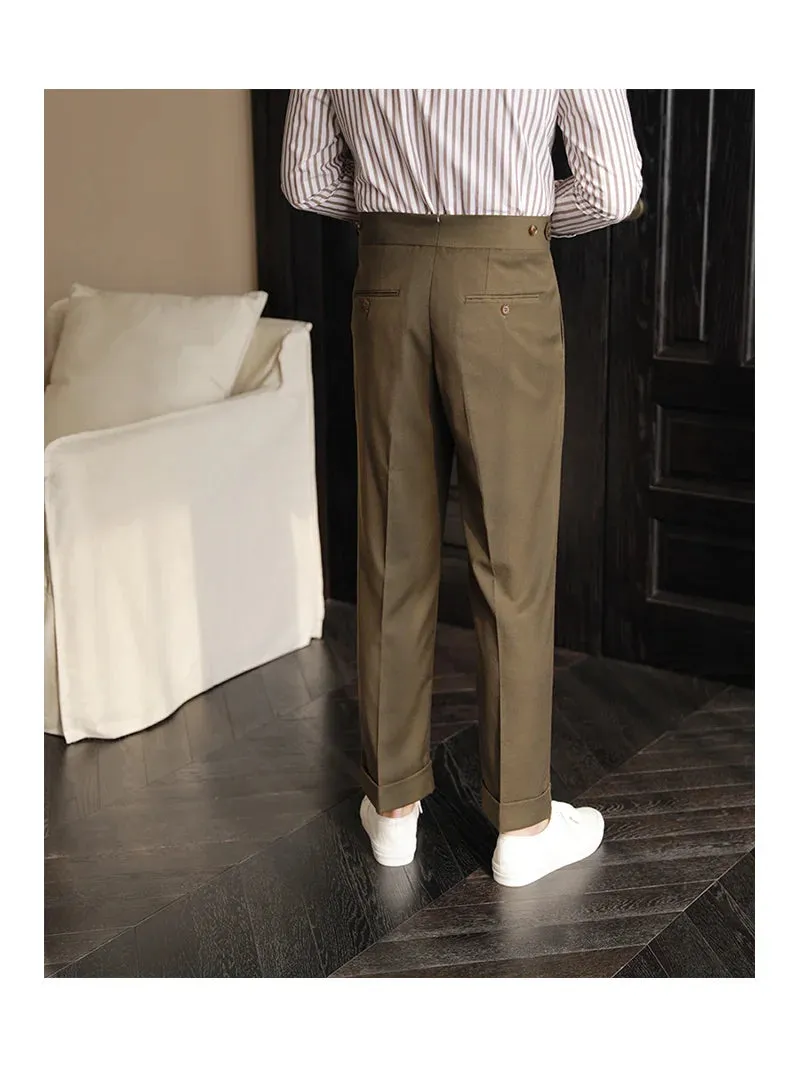 Aidase High Quality Trousers Pant For Man Office Trouser Men Business Casual Pant British Social Club Outfits Pantalones Hombre