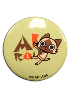 Airou From The Monster Hunter - Airou Button 1.25"