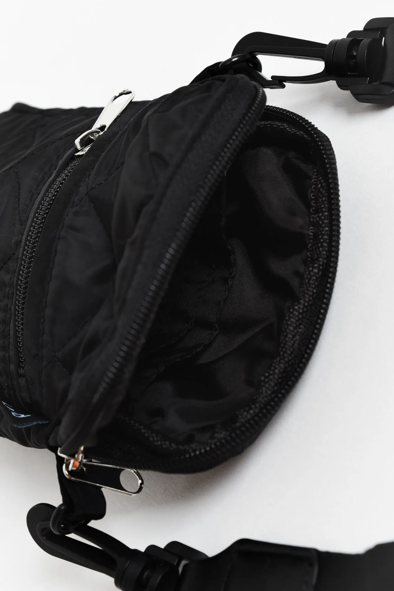 Amoore Black Puffer Phone Bag