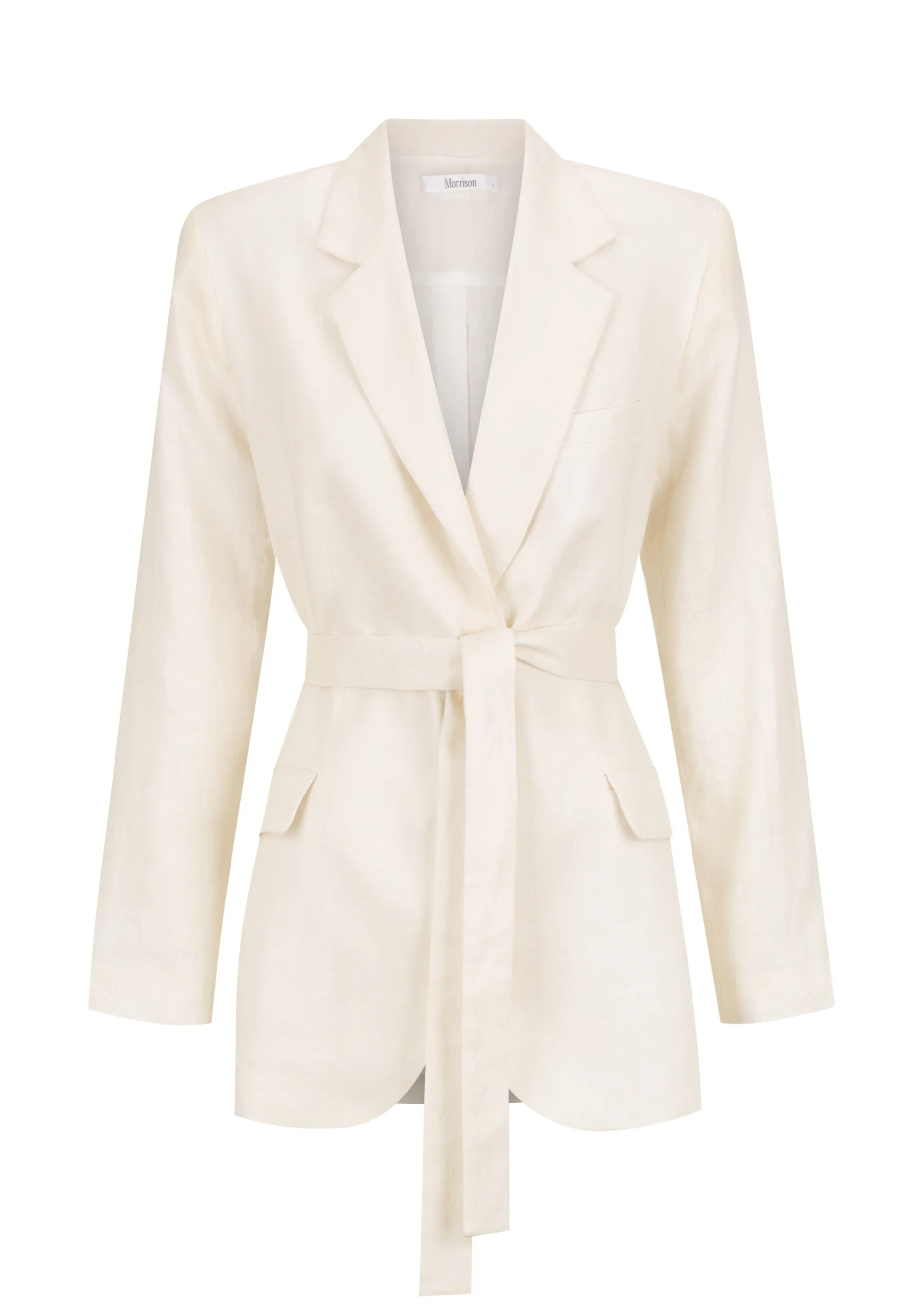 Annie Linen Blazer_Ivory