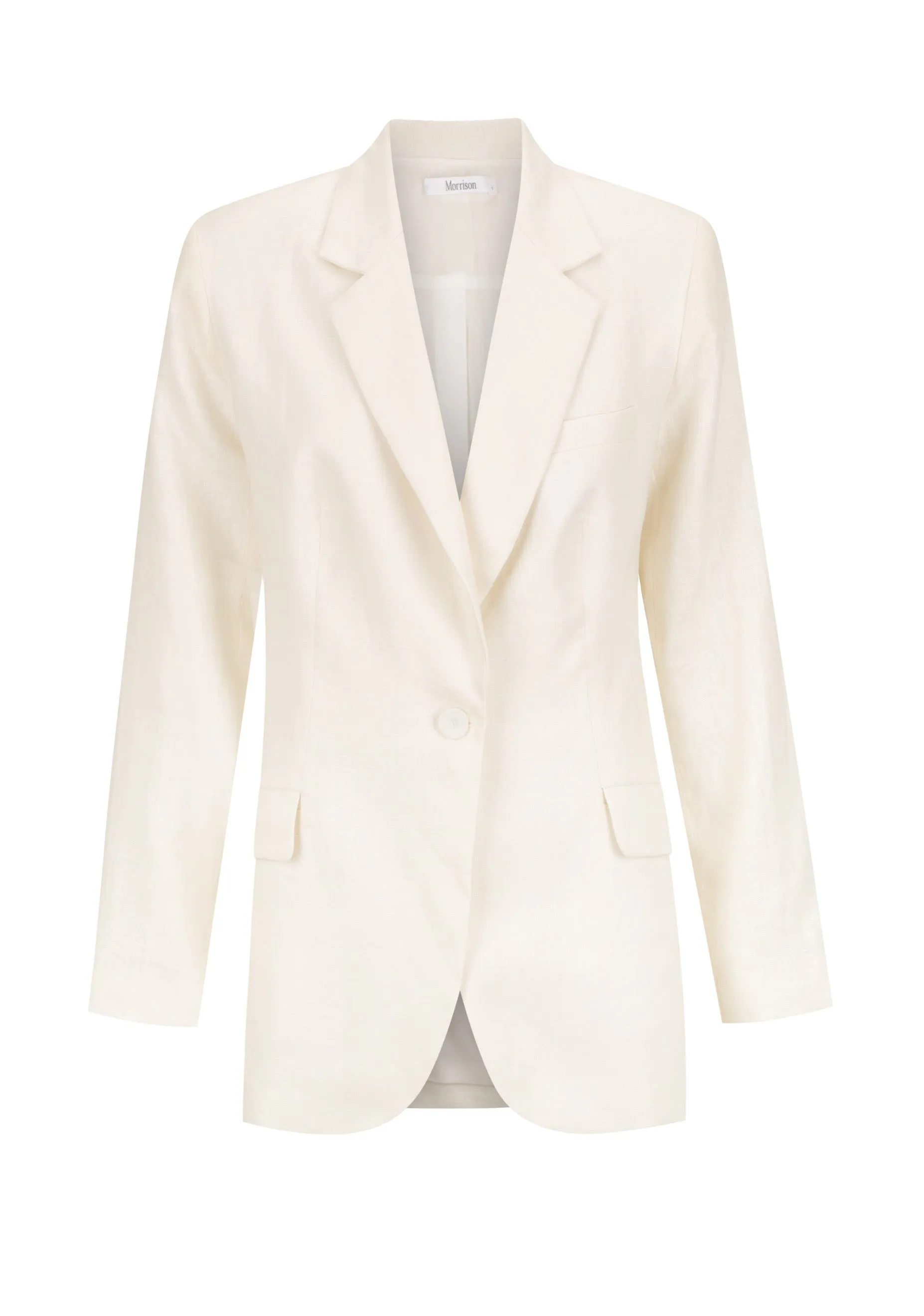 Annie Linen Blazer_Ivory