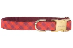 Apple Spice Plaid Dog Collar