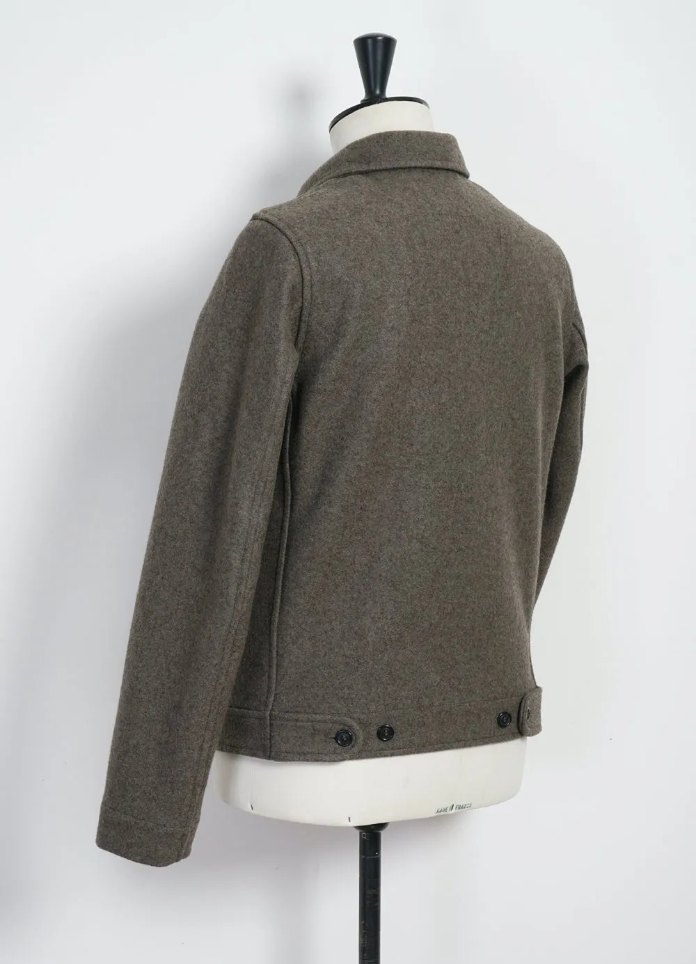 ATLAS | Short Wool Felt Jacket | Grey Brown