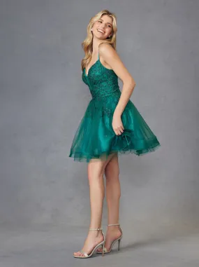 Babydoll Tulle Skirt Illusion Sweetheart Short Homecoming Dress