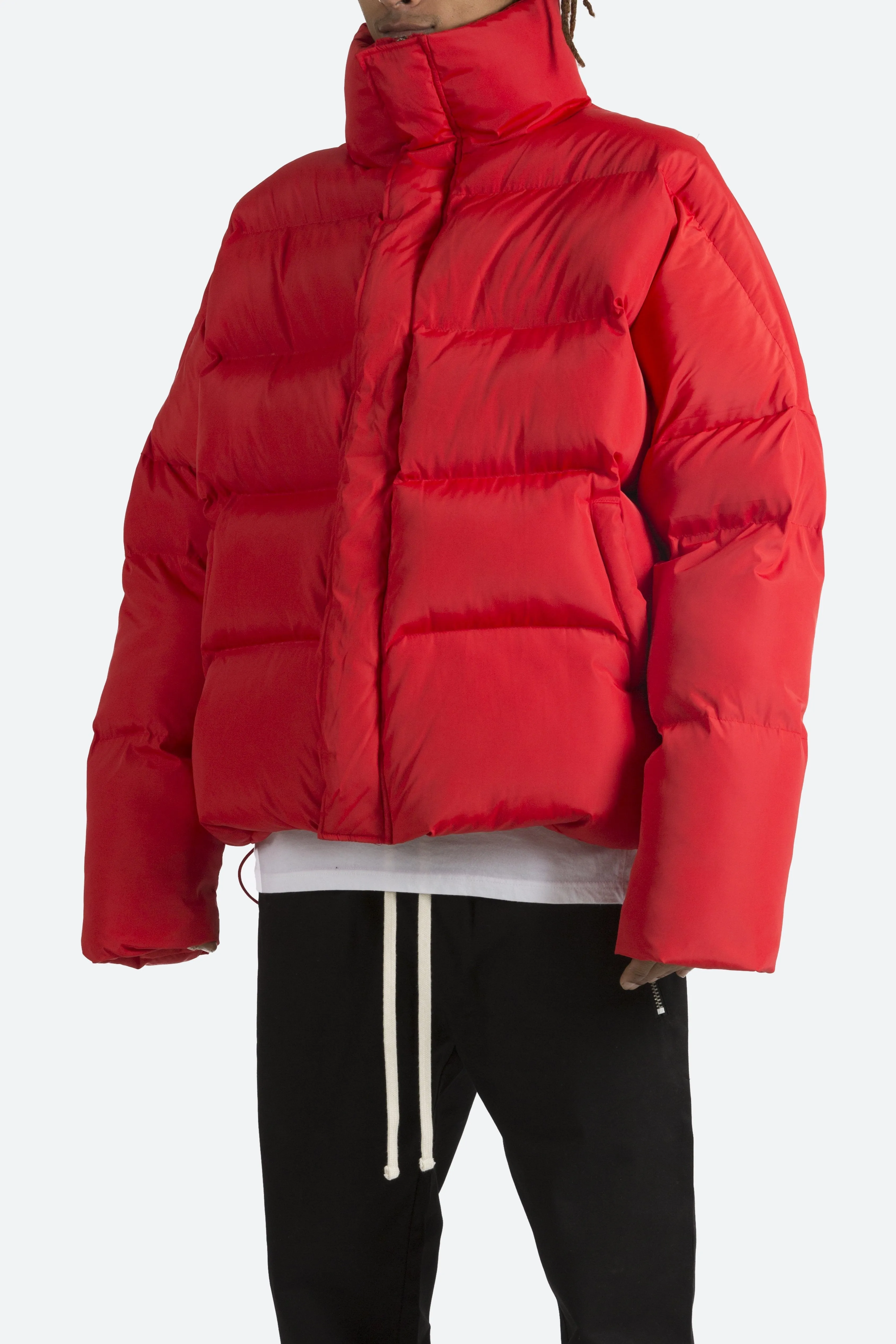 Basic Puffer Jacket - Red