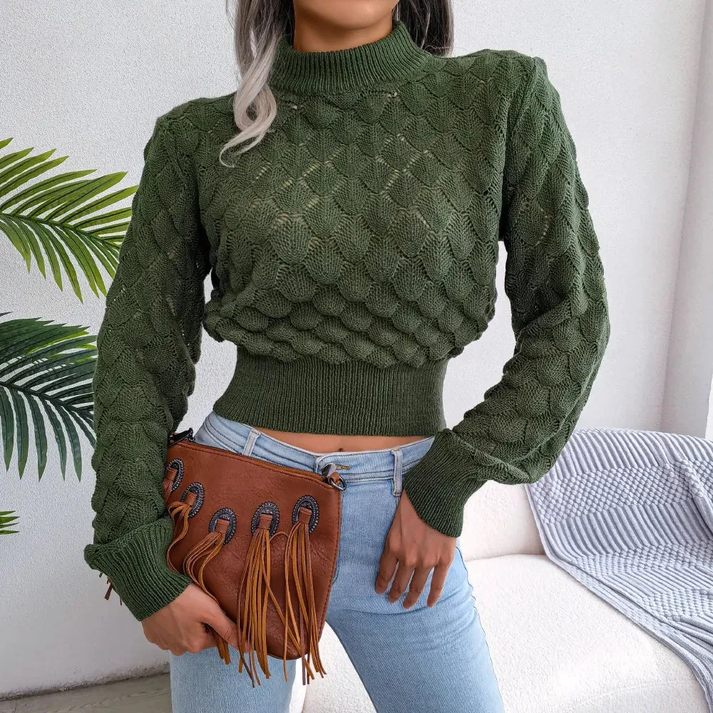 Bella Diamond Knit Crop