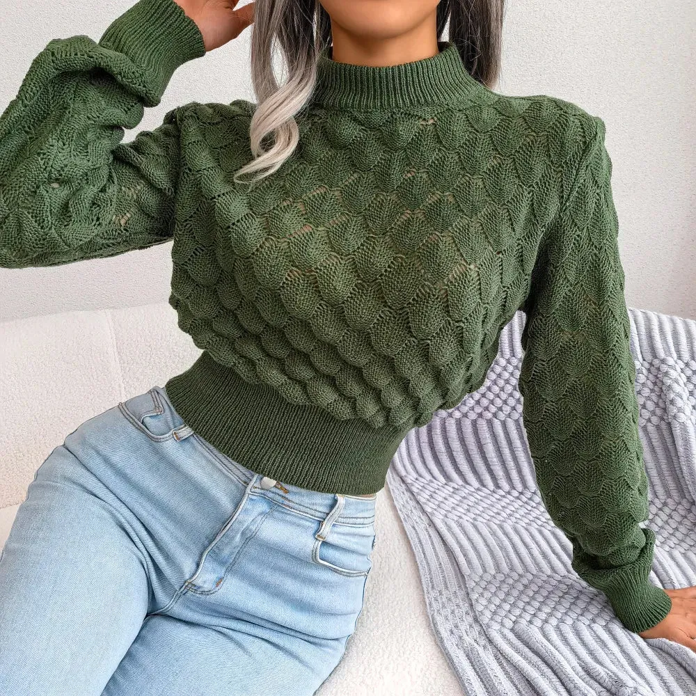 Bella Diamond Knit Crop