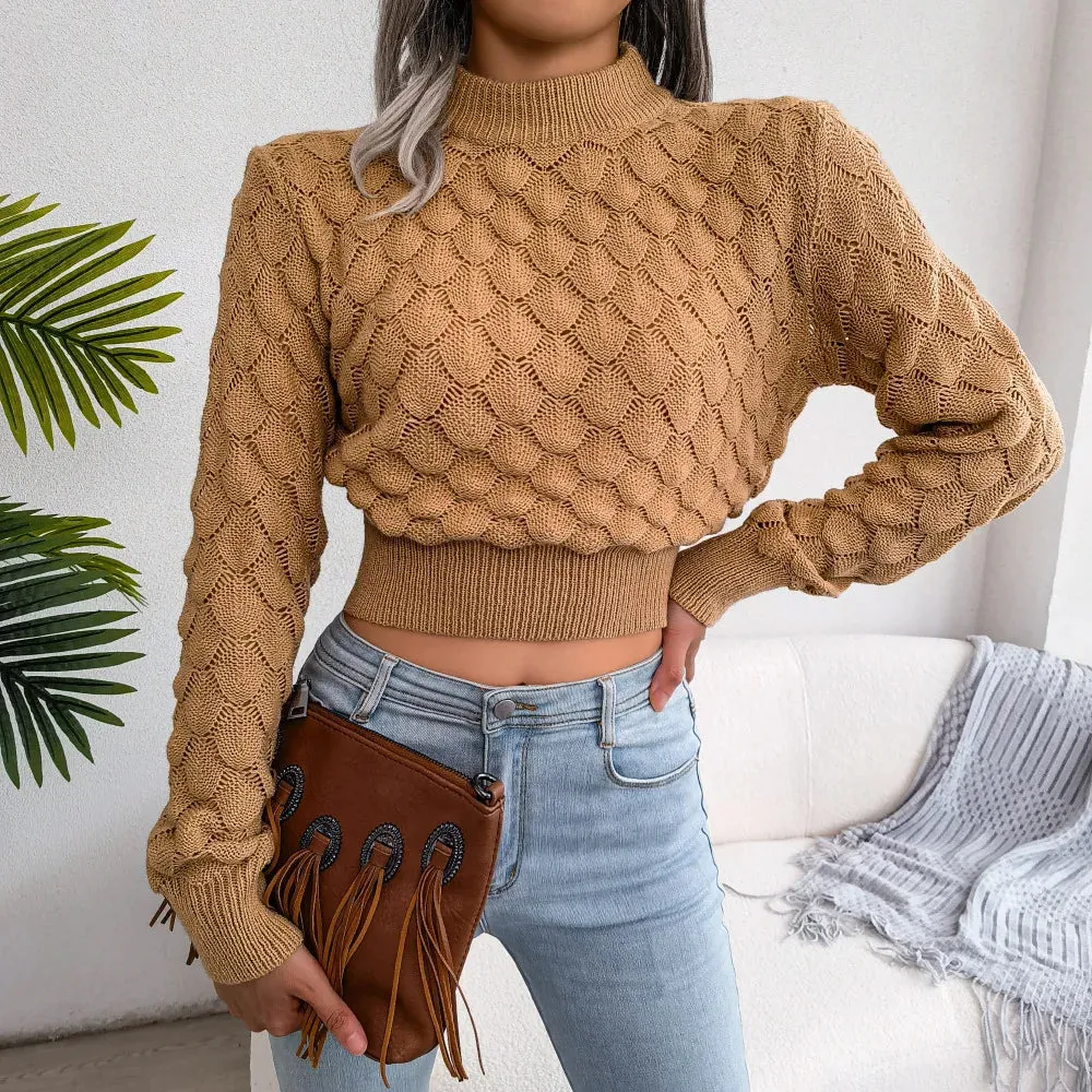 Bella Diamond Knit Crop