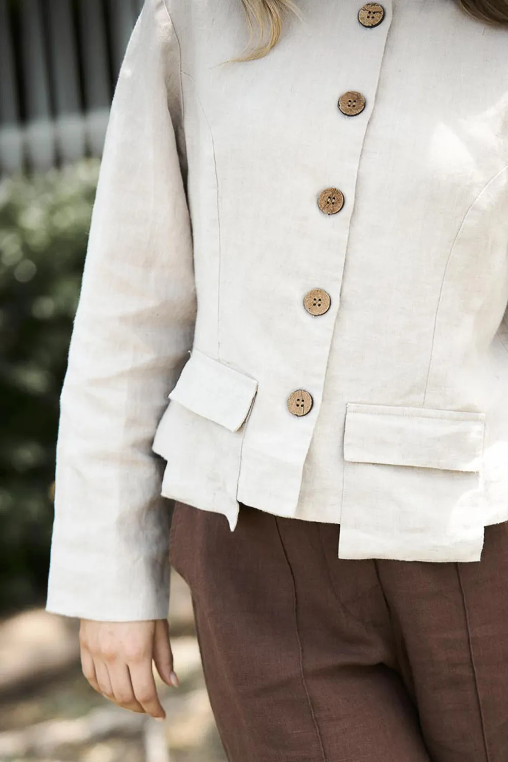 Benny Linen Jacket - Natural