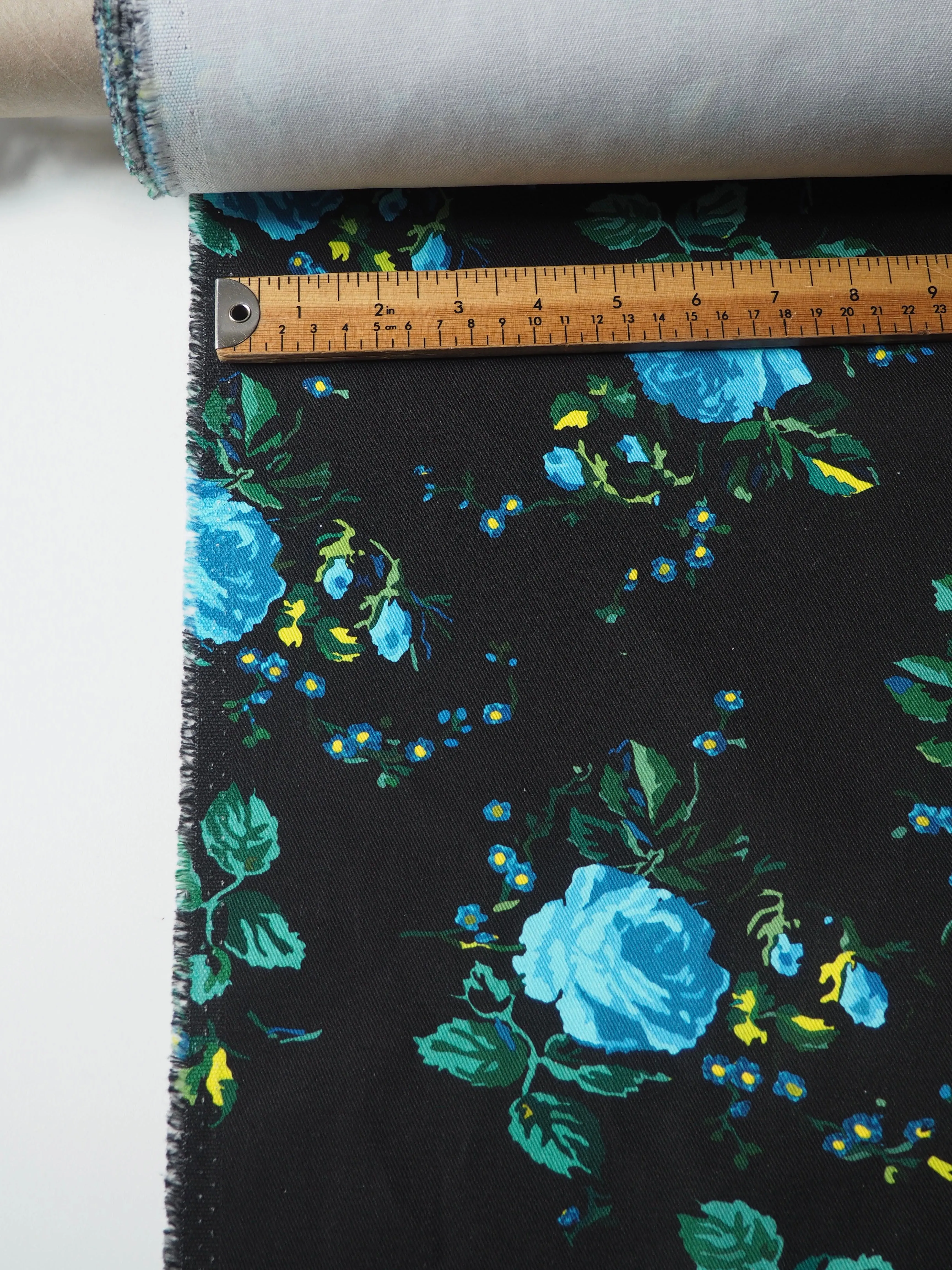 Blue Rose Cotton Twill