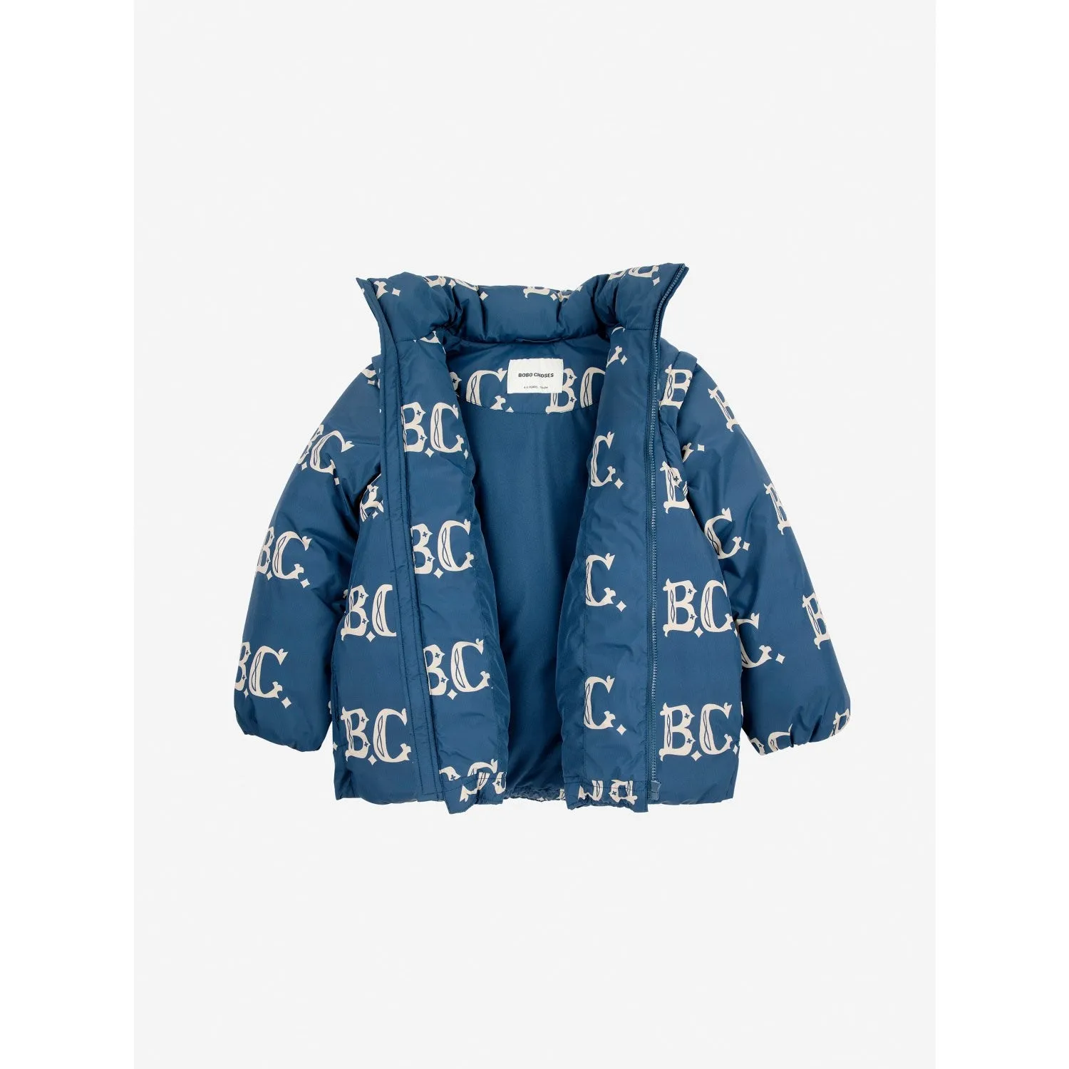 Bobo Choses Midnight Blue B.C Vintage All Over Padded Anorak