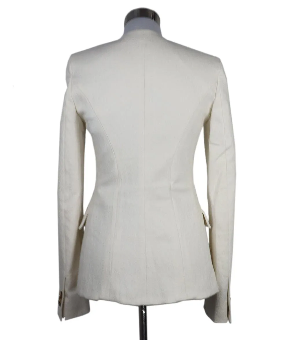 Bottega Veneta Ivory Linen Blazer sz 2