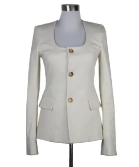 Bottega Veneta Ivory Linen Blazer sz 2