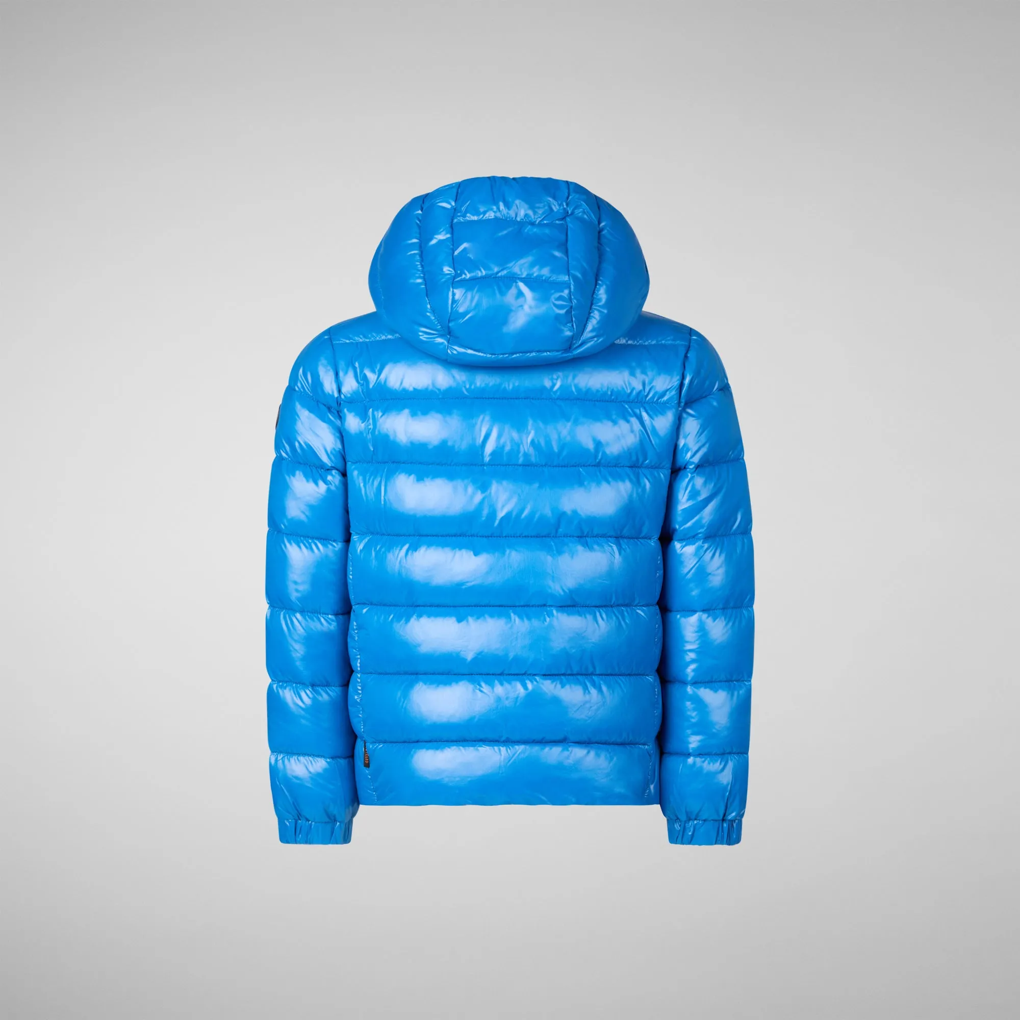 Boys' animal free puffer jacket Niles in blue berry