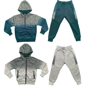 Boys Kids Tracksuit Jacket Joggers Fleece Jogging Bottoms Printed Set Winter