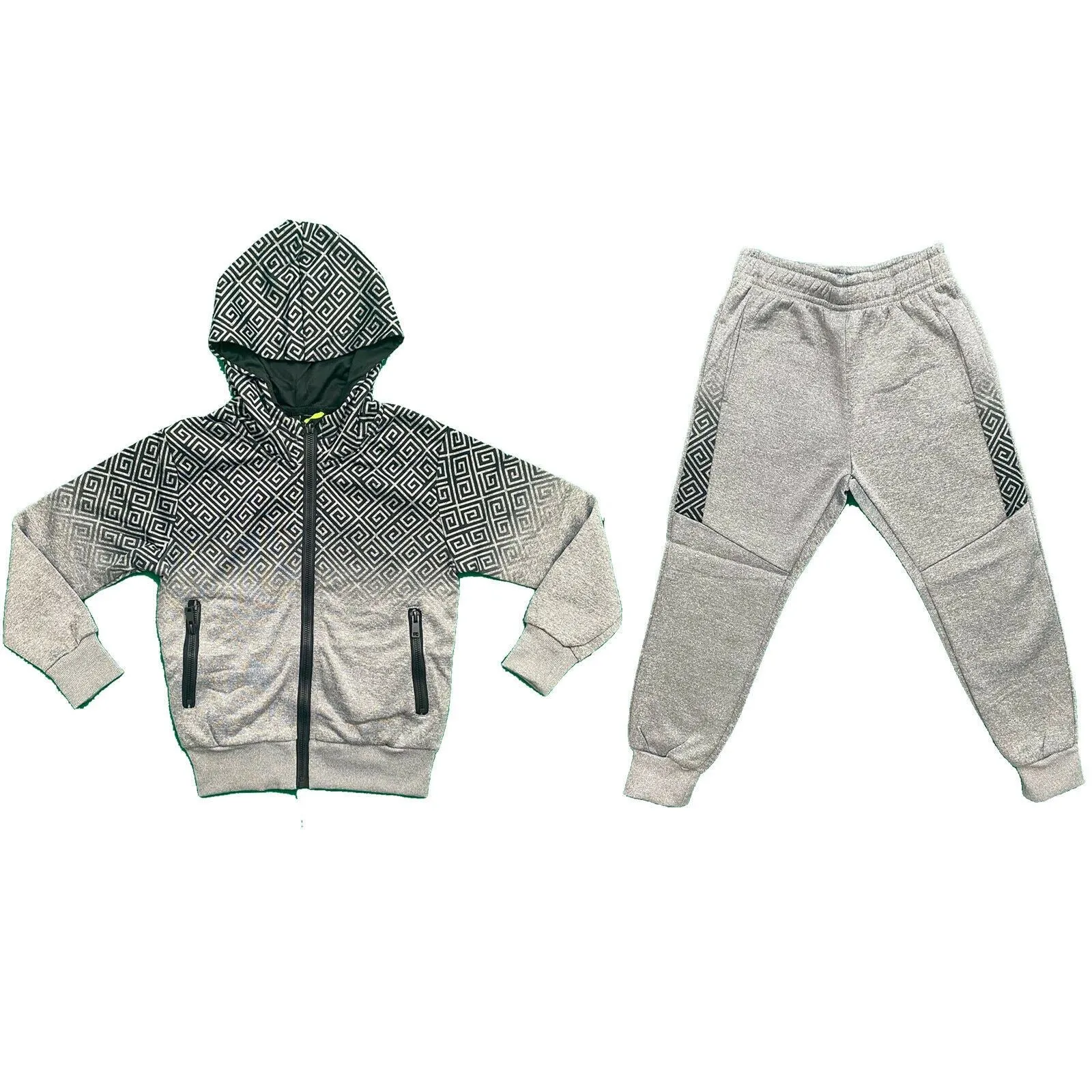 Boys Kids Tracksuit Jacket Joggers Fleece Jogging Bottoms Printed Set Winter