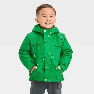 Cat & Jack Infant Kids Zip-Up Winter Puffer Windbreaker 3-In-1 Jacket