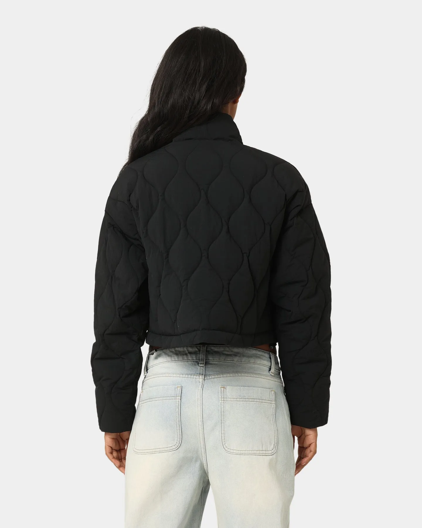 Champion Women's Lifestyle Cropped Puffer Jacket Black