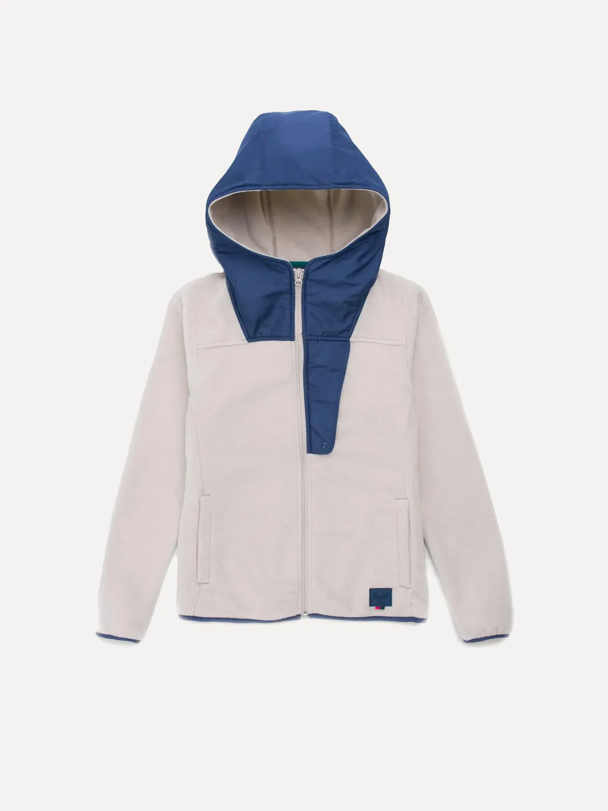 Chaqueta Fleece Zip Up - Oatmeal / Peacoat