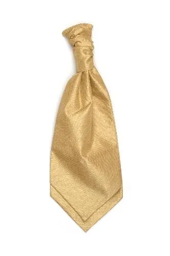 Children's Polyester Shantung Ruche Tie - Sahara Gold