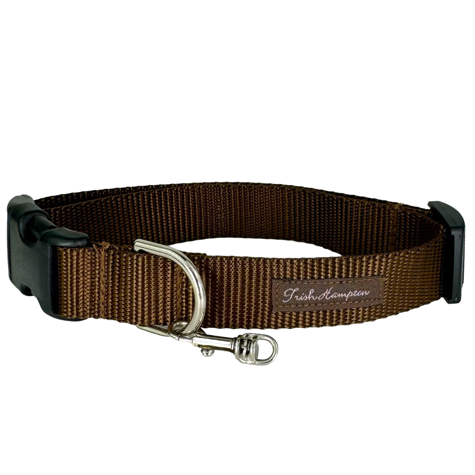 Chocolate Brown Nylon Webbing Dog Collar - 812