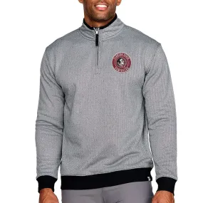 Colosseum Men's Florida State Seminoles/Seminole Logo Design 1/4 Zip Herringbone Fleece Jacket - Black