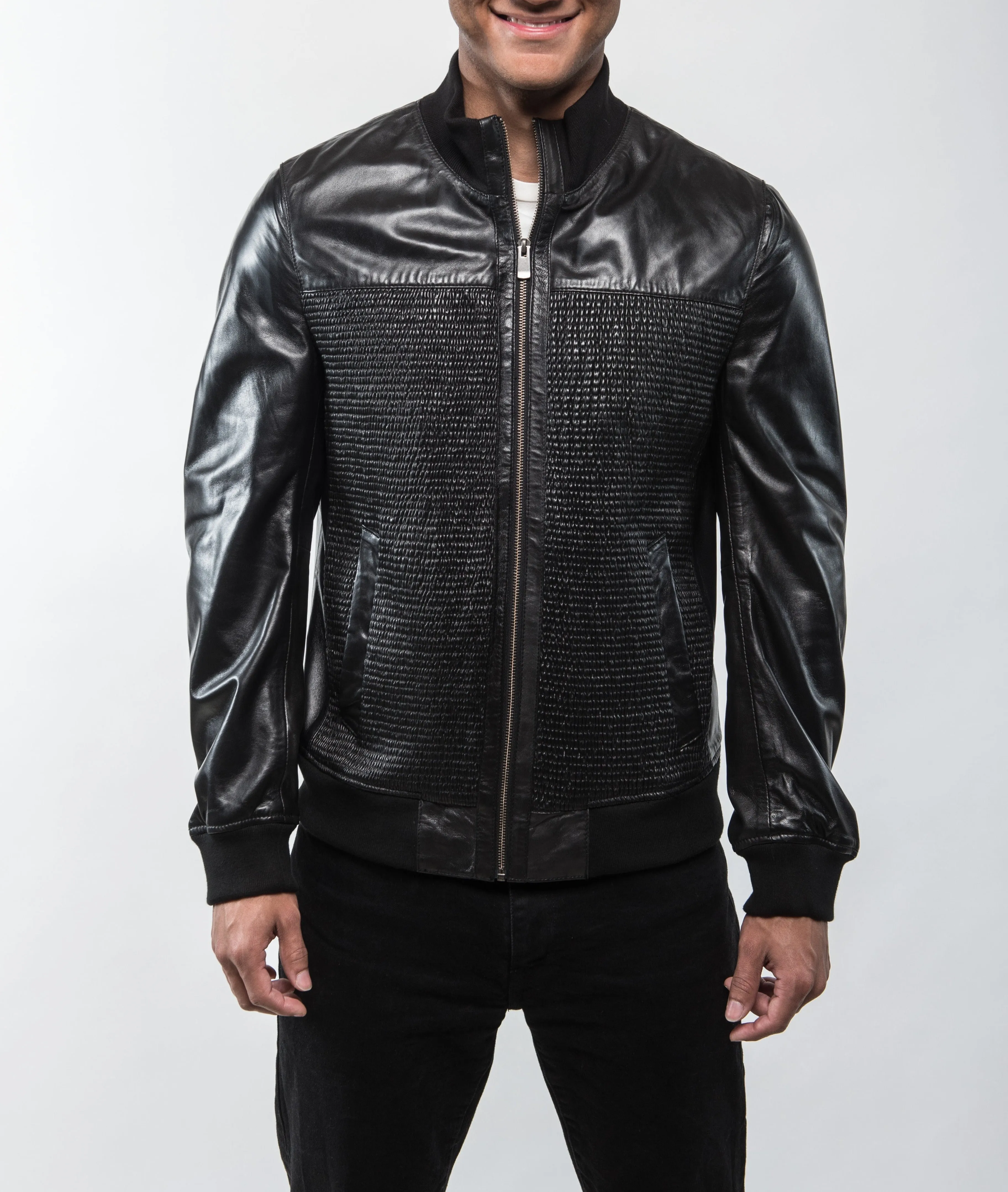 Como Black Leather Jacket