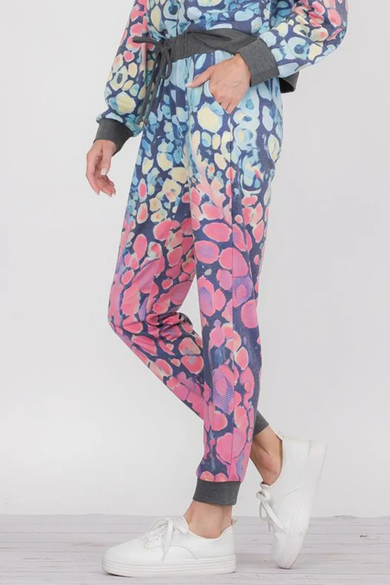 Cotton Candy Printed Ombre Joggers