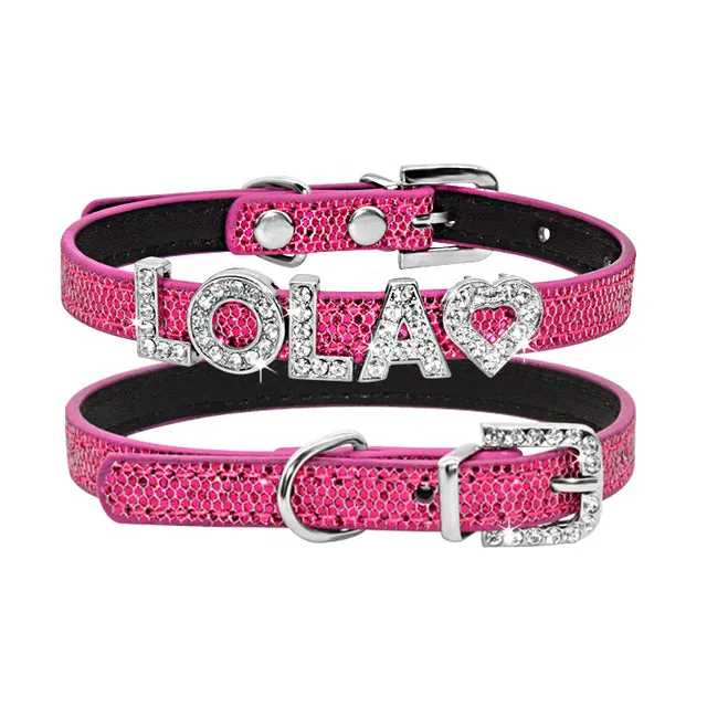 Custom Bling Collar Personalized Rhinestone