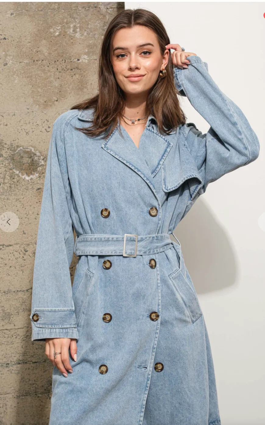 Denim Trench Coat