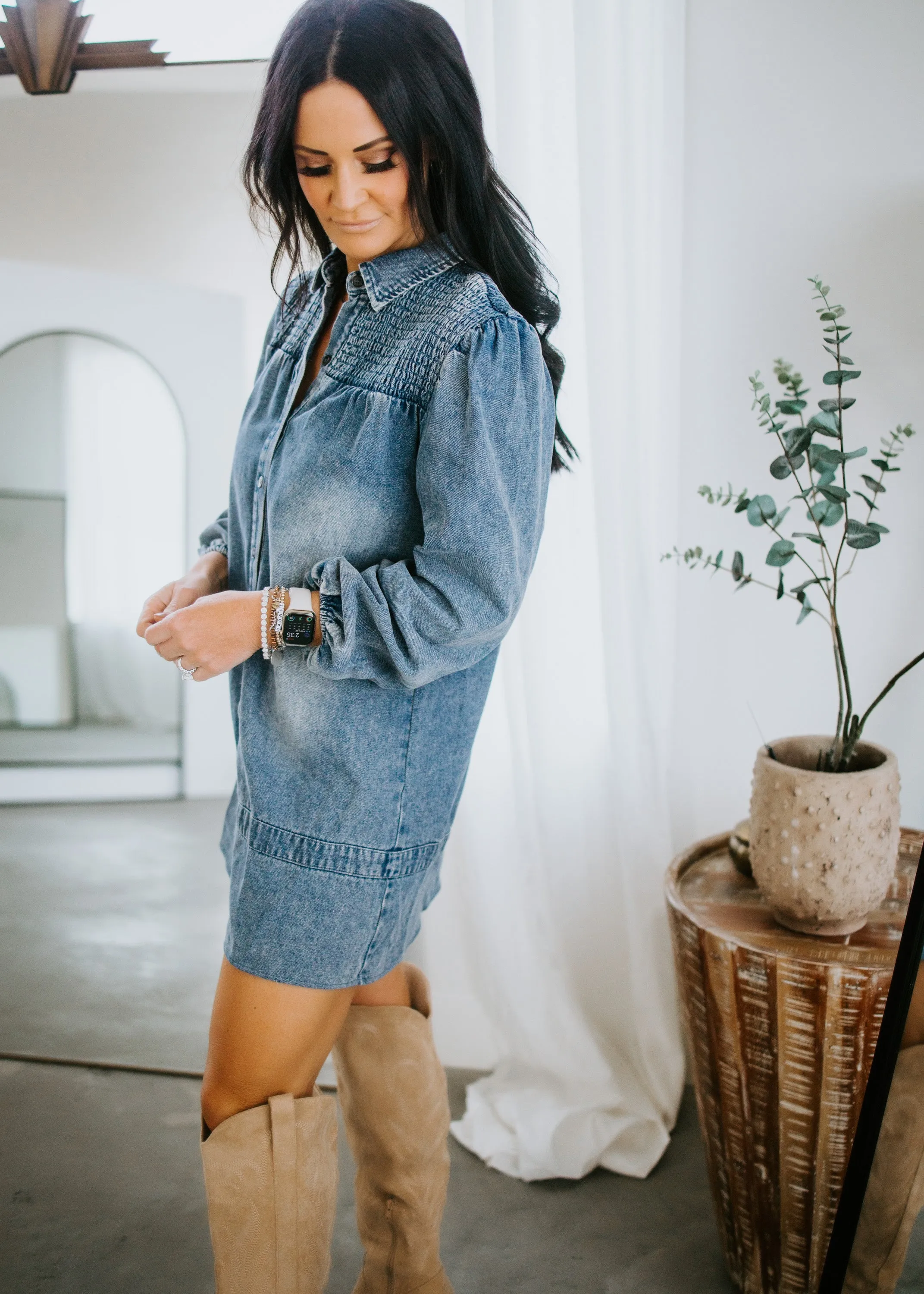 Denver Denim Babydoll Dress