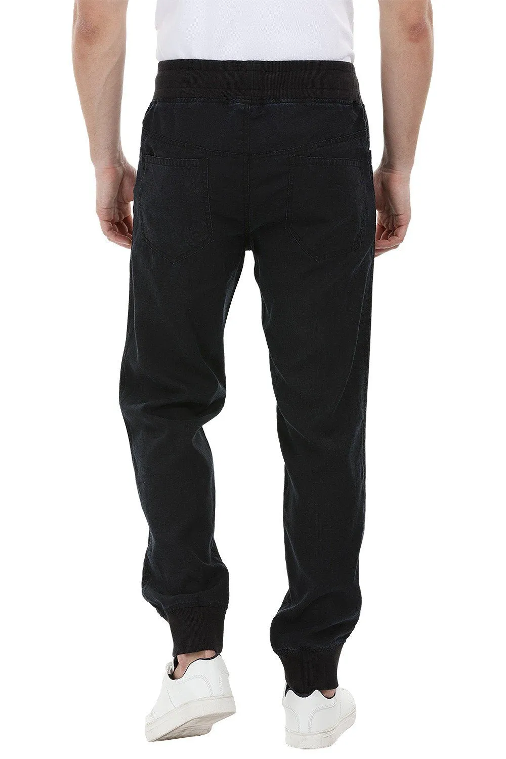 Drawcords Dark Denim Cuff Joggers