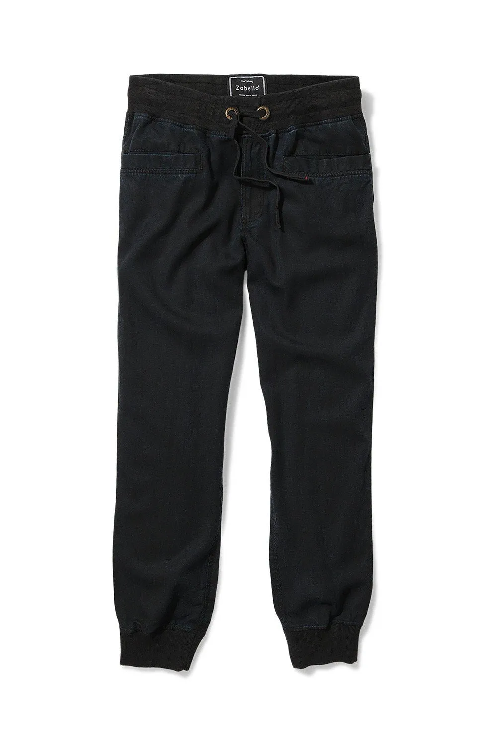 Drawcords Dark Denim Cuff Joggers