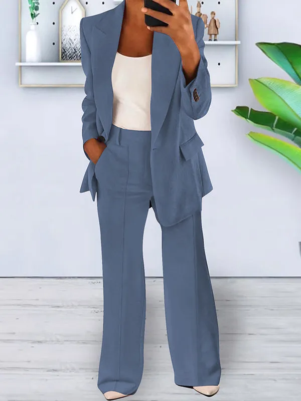 Elegant Lapel Beautiful Ladies Blazer and Pants