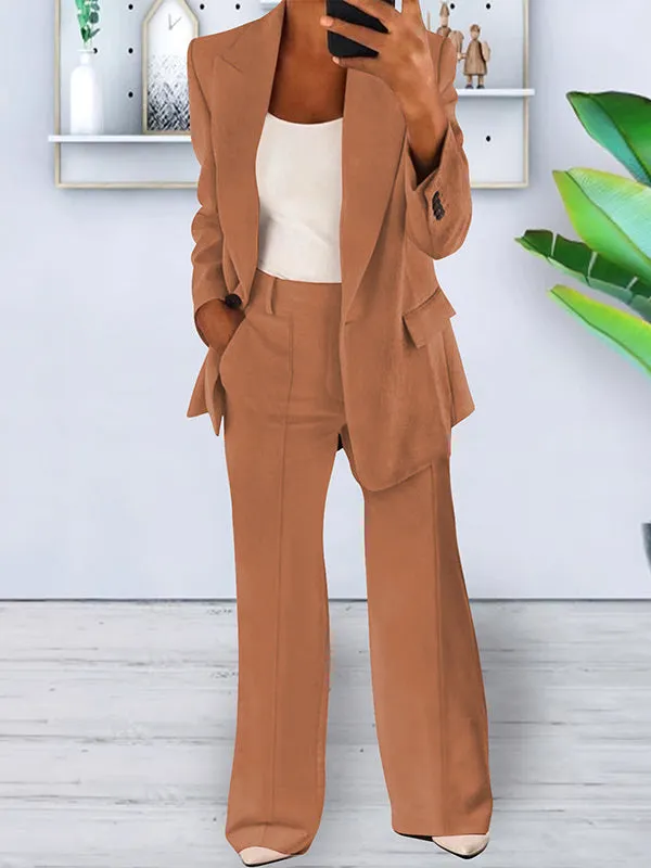 Elegant Lapel Beautiful Ladies Blazer and Pants