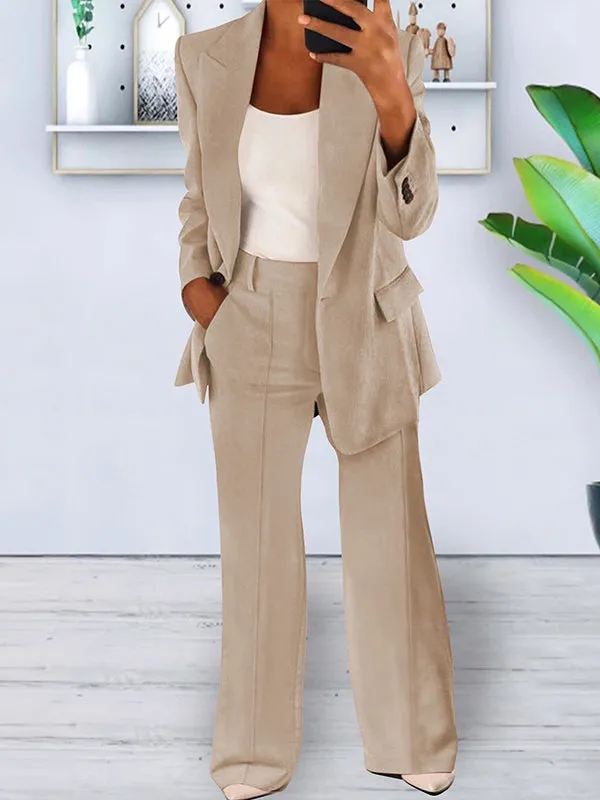 Elegant Lapel Beautiful Ladies Blazer and Pants