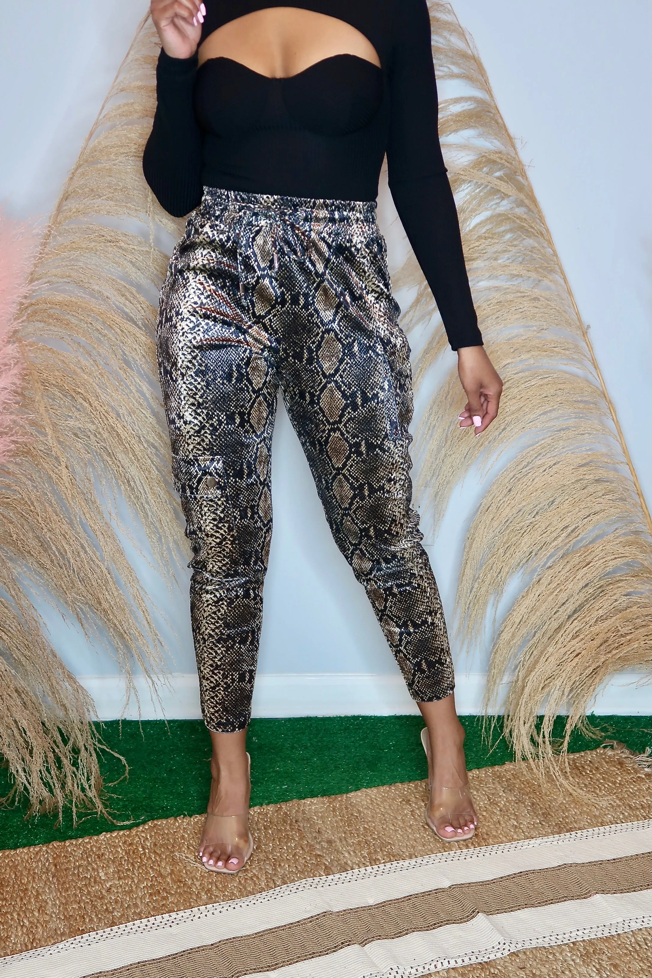 Emily Snake Print Joggers