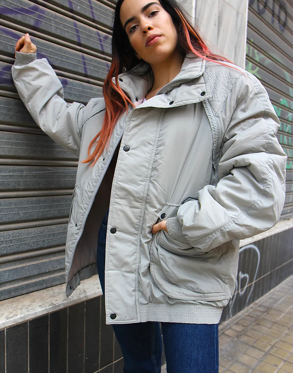 Grey Puffer Jacket