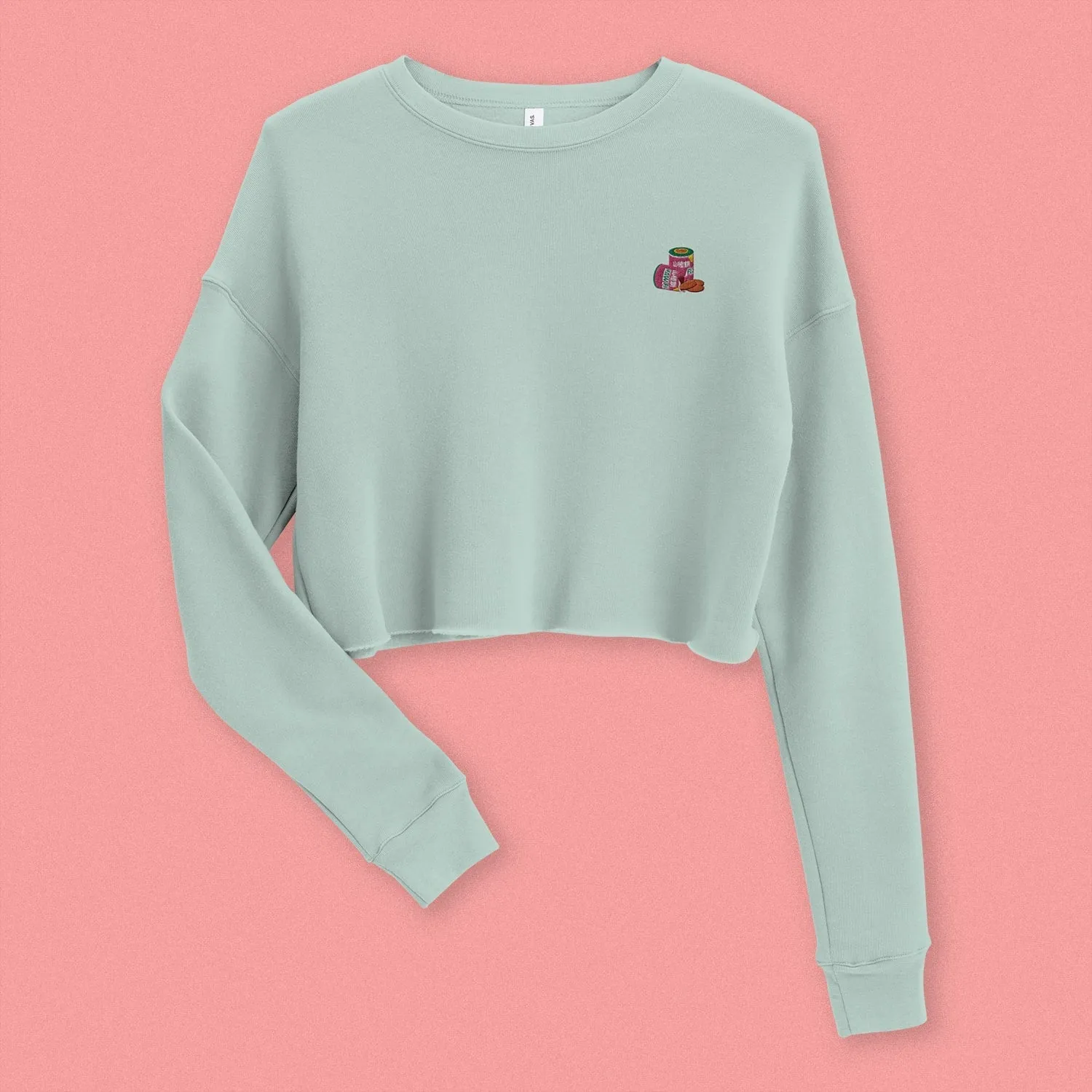 Haw Flakes Embroidered Crop Sweatshirt