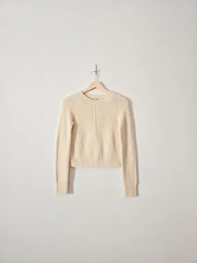 Helmut Lang Cream Crop Sweater (XS)