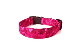 Hot Pink Crystal Dog Collar