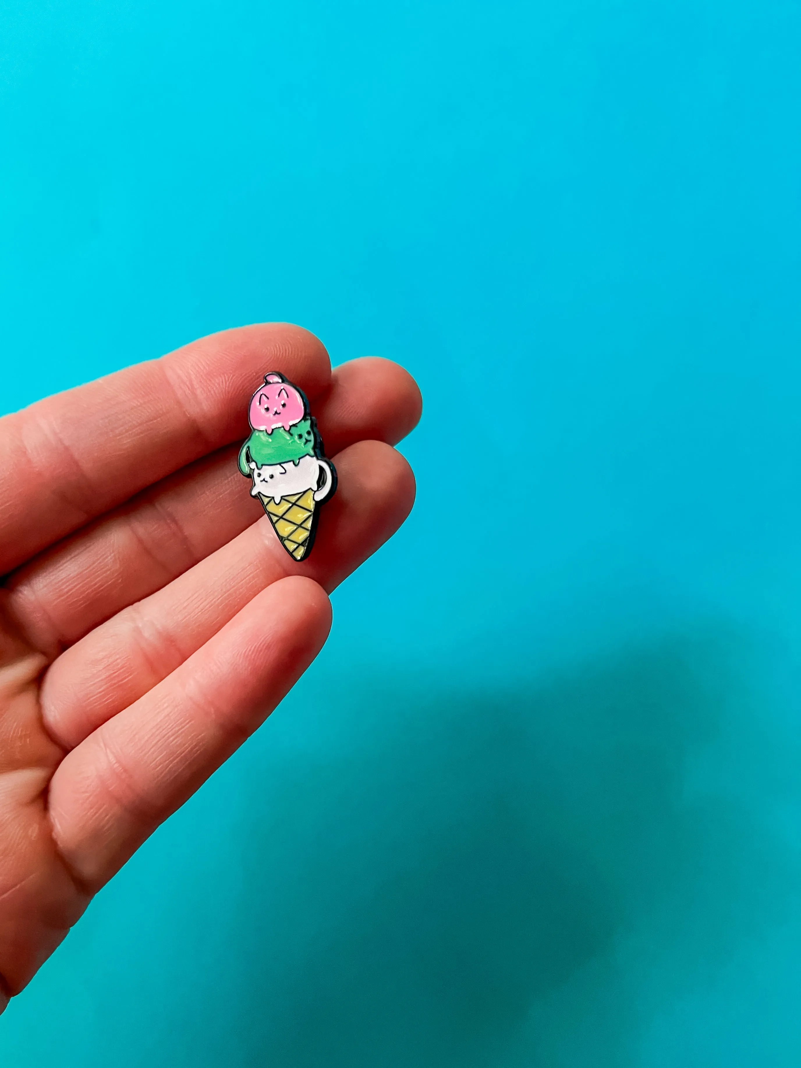 Ice Cream Kittens  | Enamel Pin