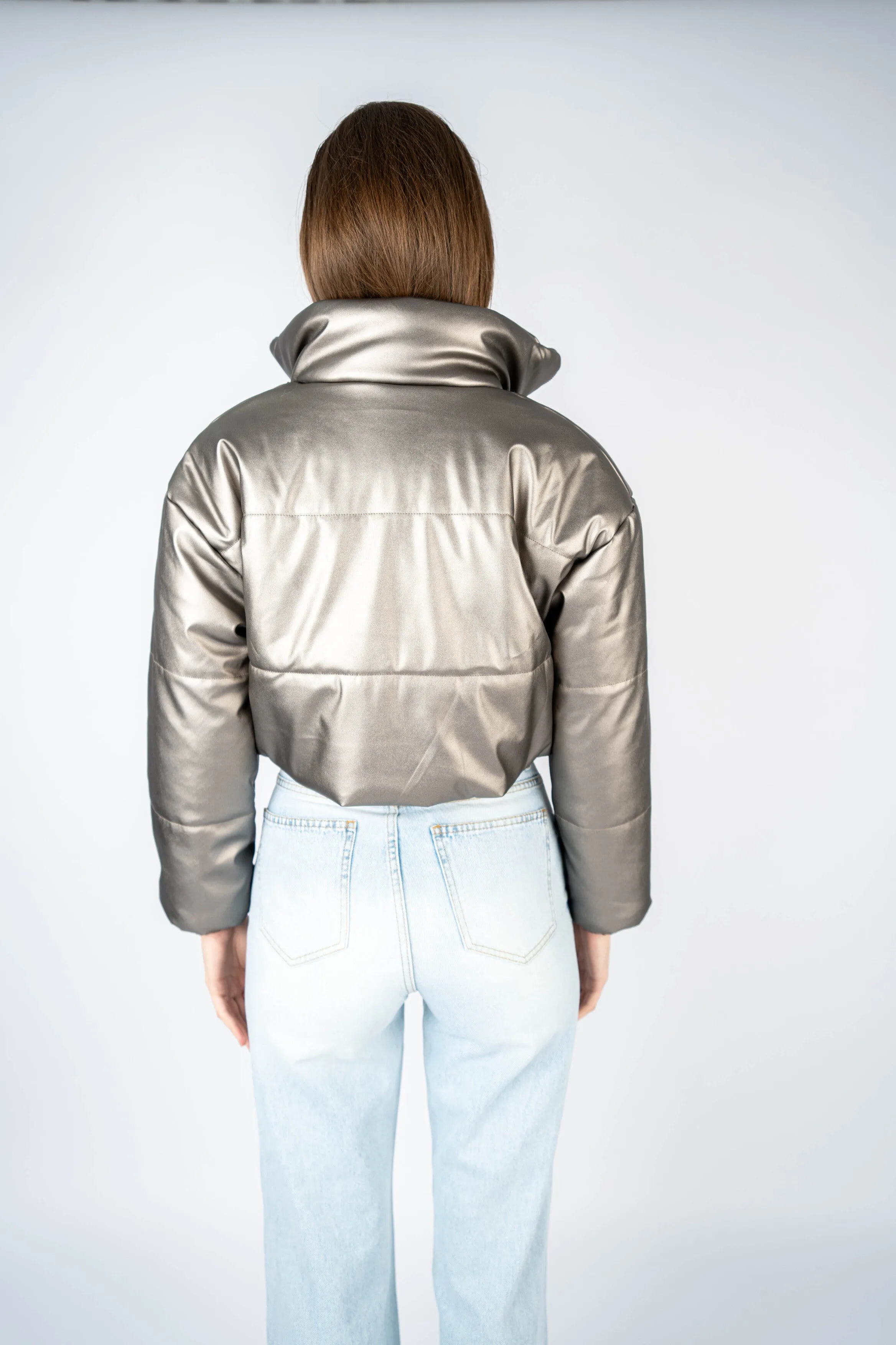 Iron Metallic Puffer Jacket