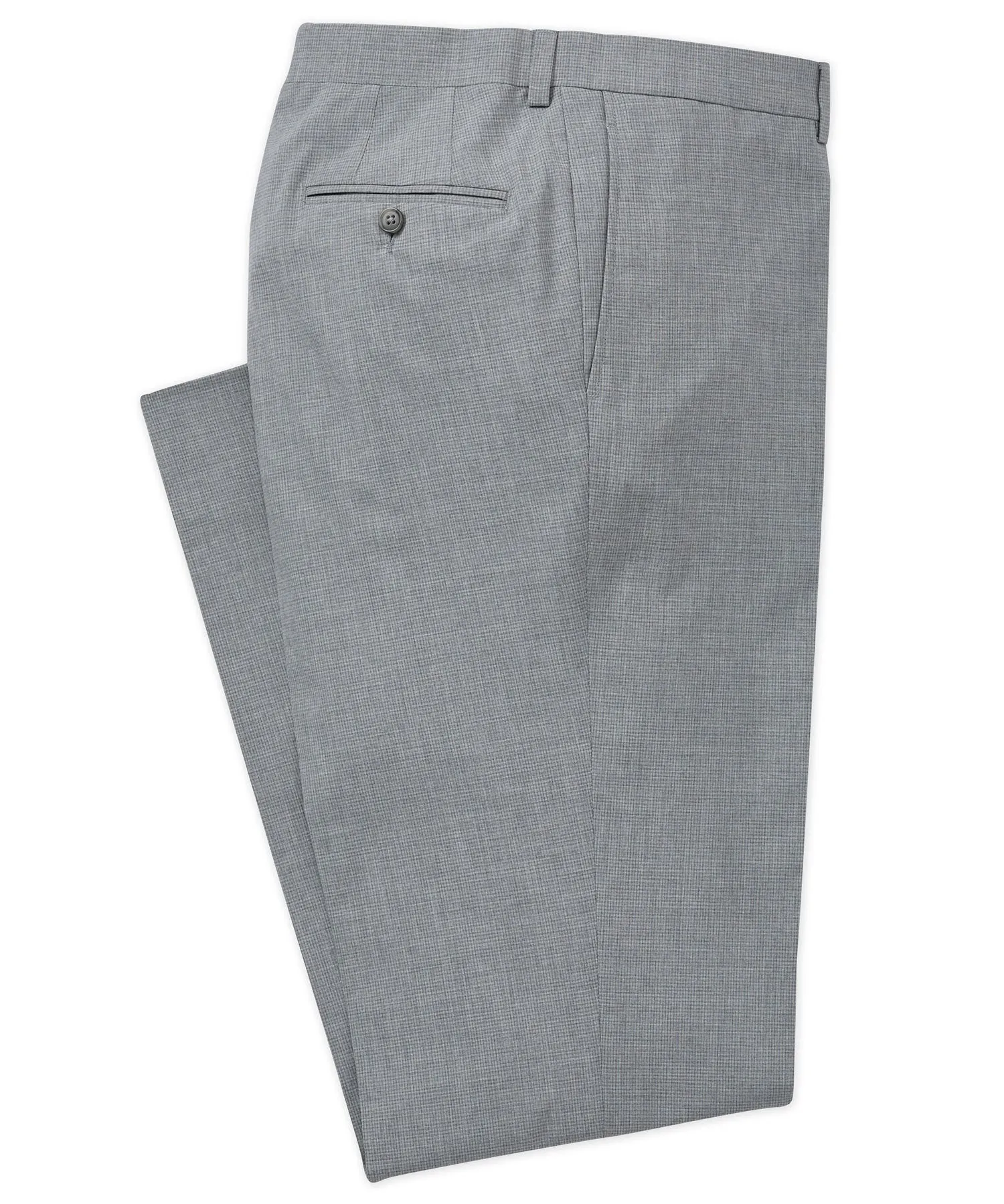 Jack Victor Riviera Flat Front Check Patterned Dress Pants