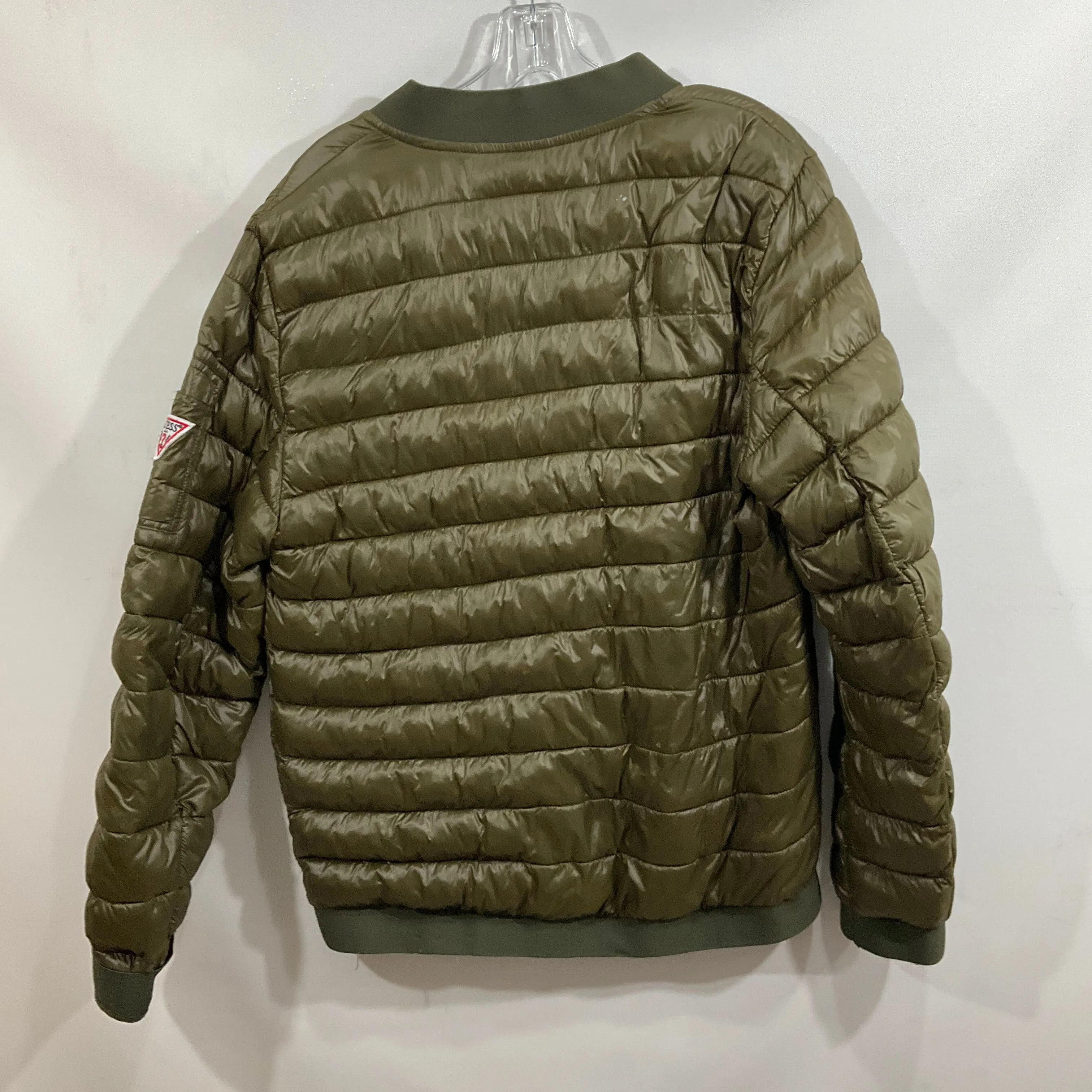 Jacket Puffer & Quilted By Guess In Green, Size: M