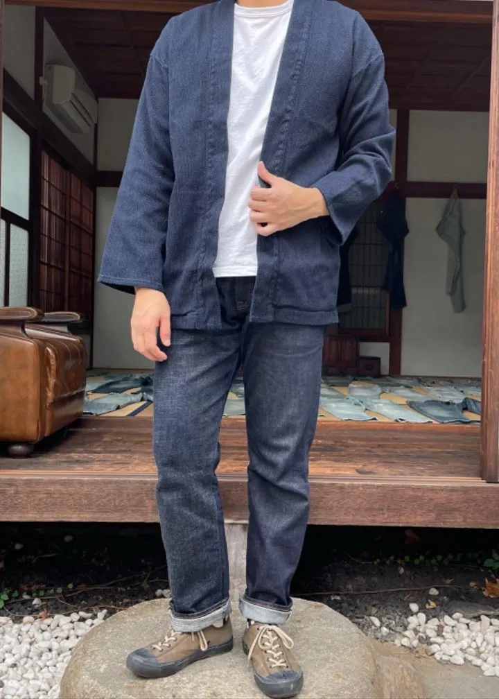 Japan Blue Indigo Sashiko Haori Jacket