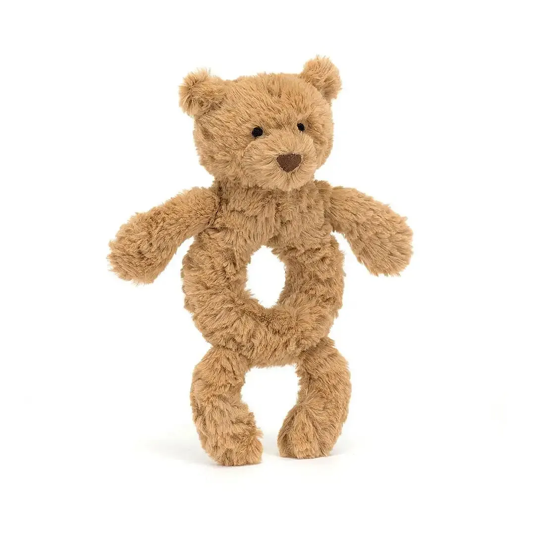 Jellycat Bartholomew Bear Ring Rattle