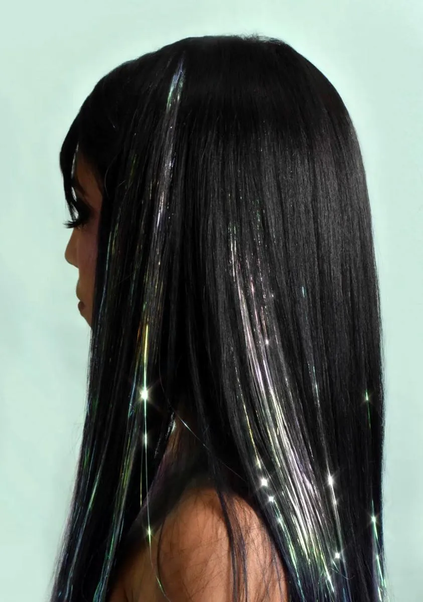 Joy Iridescent Hair Tinsel Clip In Extensions