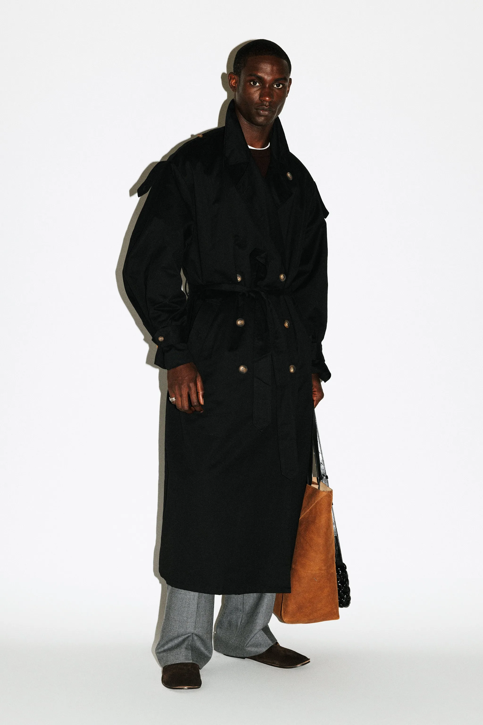 Julian Oversized Trench Coat | Washed Black